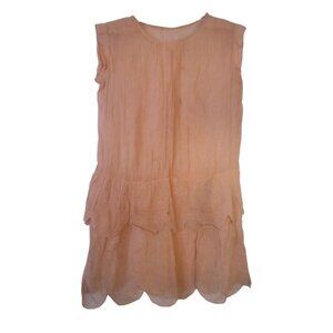 Antique 1940s Child's Dusty Pink Tunic shift dress handmade
